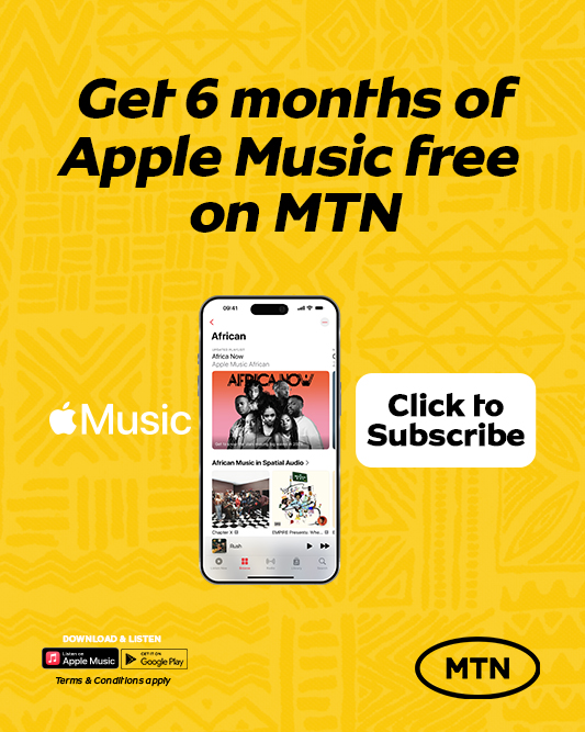 code for free apple music on mtn